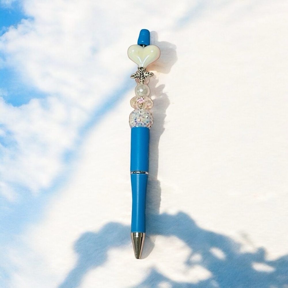 🩷🆕🩷 Handmade Bling Heart Beaded Pen